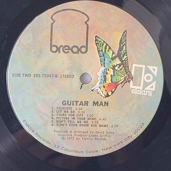 Bread Guitar Man Vinyl LP Album 1972 Elektra EKS-75047 Generic Sleeve - Picture 3 of 5